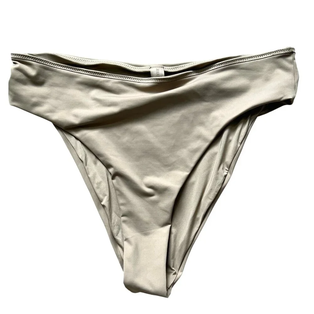 SKIMS NEW Recycled Swim Tank Bikini Top & Mid Waist Bottom In Desert Size L/XL